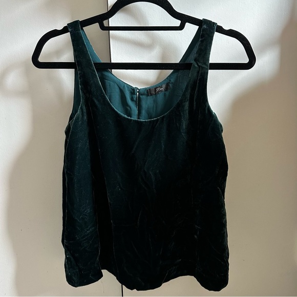 VEVLET DARK GREEN TANK TOP - Picture 1 of 5